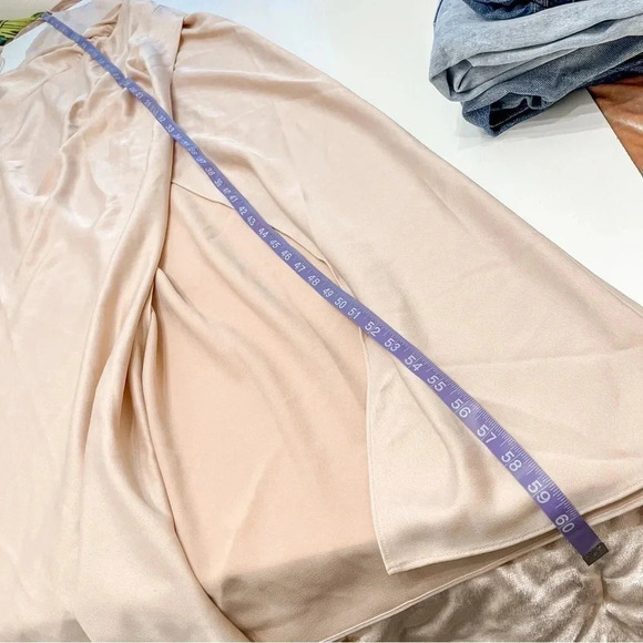 BHLDN Anthropologie Freya satin charmeuse dress beige oyster size 20 NWT - Picture 14 of 14